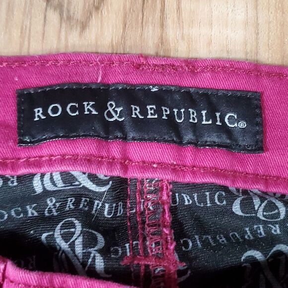 🔹️🔺️Rock & Republic Raspberry Hamburg Jeans Size 4/27 - Picture 8 of 11